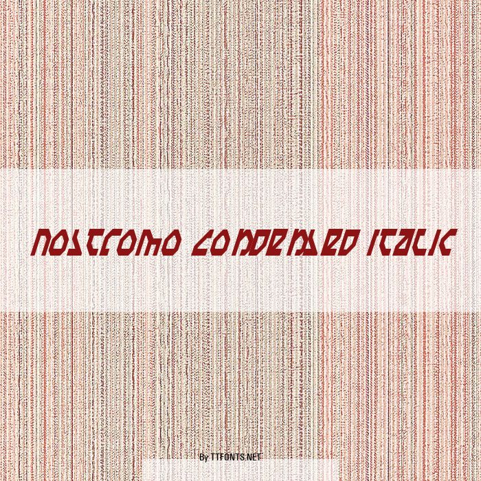Nostromo Condensed Italic example